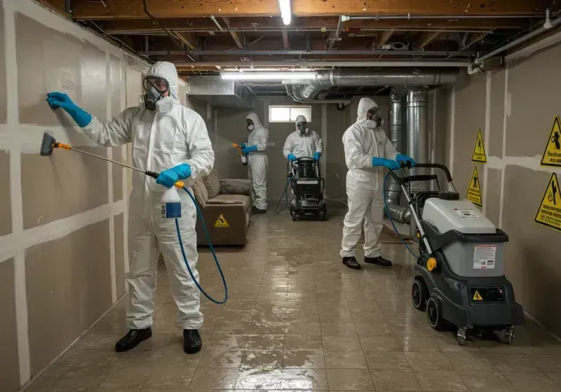 Basement Moisture Removal and Structural Drying process in Osceola, NE